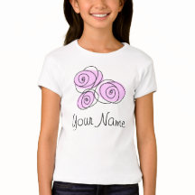 T-shirt rose Lilac Bouquet 'Nom' filles