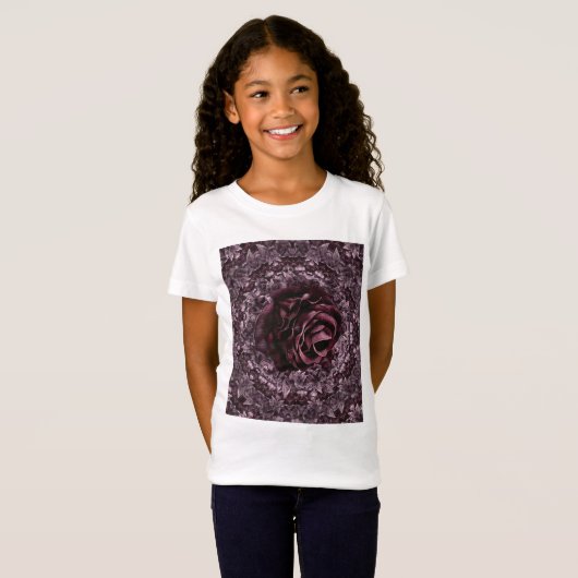 T-Shirt Rose Mandala (Devant entier)