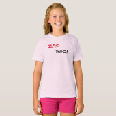 T-Shirt Rose Marque Zag Dog (Devant entier)