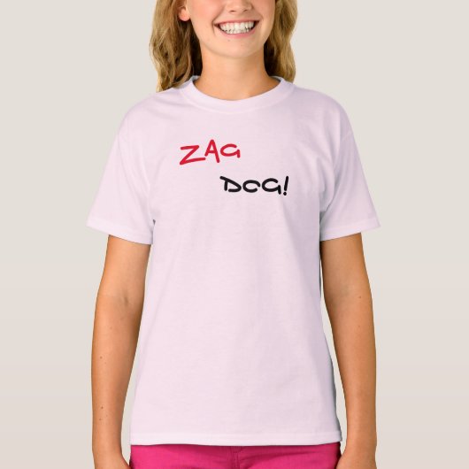 T-Shirt Rose Marque Zag Dog (Devant)
