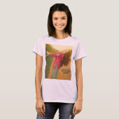 T-shirt rose mignon pour filles. (Devant entier)