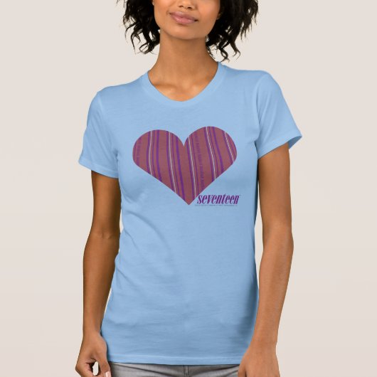T-shirt Rose mince 3 de rayures (Devant)