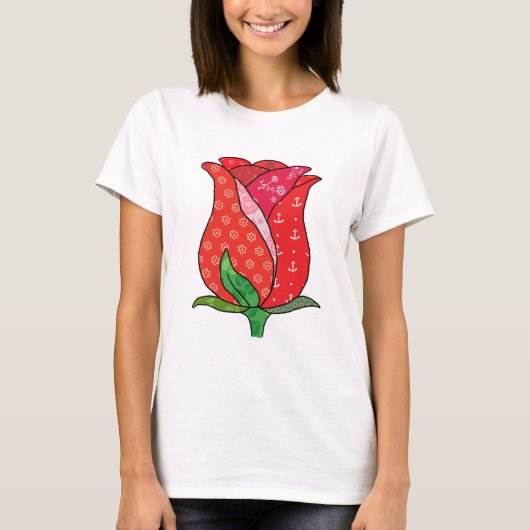 T-shirt Rose modèle (Devant)