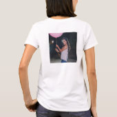 T-shirt Rose moderne Gold Script Nom 2025 Graduation Photo (Dos)