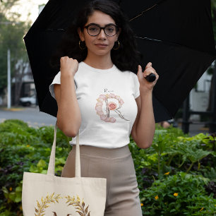 T-shirt rose Monogram R : L'élégance de la nature
