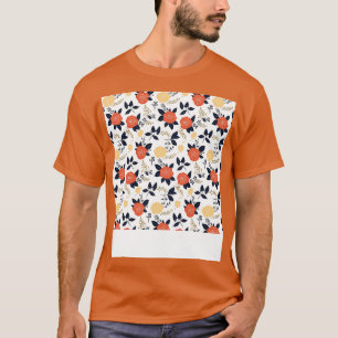 T-shirt Rose Motif Sans Faille Joli Boule Floral