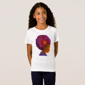 T-shirt rose multiculturel de filles de silhouette (Devant entier)