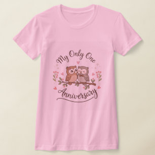 T-shirt rose « My Only One » pour l'anniversaire d