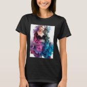 T-SHIRT ROSE NOIR (Devant)