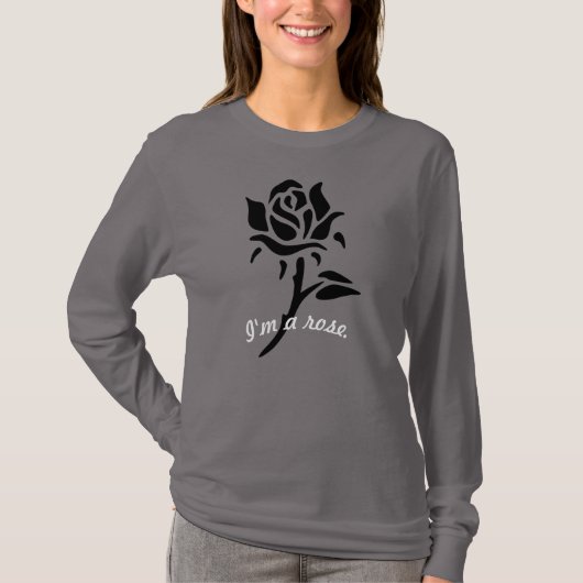 T-shirt Rose noir (Devant)