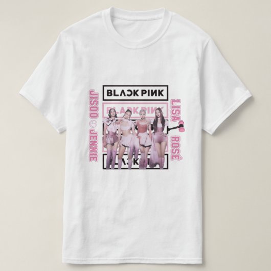 T-shirt rose noir (Design devant)