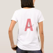 T-shirt Rose, nom et premier bachelorette (Dos)
