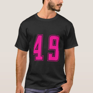 T-shirt Rose Numéro 49 Équipe Junior Sports Numéroté Unifo
