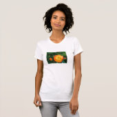 T-shirt Rose orange, blanc (Devant entier)