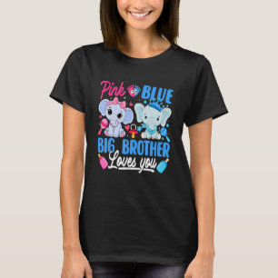 T-shirt Rose Ou Bleu Big Brother Vous Aime Genre Révéler E