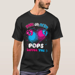 T-shirt Rose ou Bleu Coeur Pops Aime Vous Douche Genre Re