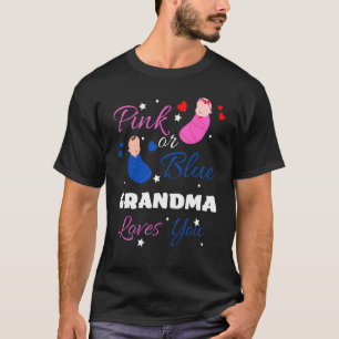 T-shirt Rose ou bleu Genre Révéler grand-mère Granny Fami