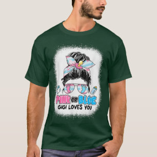 T-shirt Rose ou Bleu Gigi T'aime Chignon Dévoilement du Se