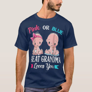 T-shirt Rose Ou Bleu Grand-Grand-Mère Vous Aime Révéler Le