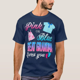 T-shirt Rose Ou Bleu Grand-Grand-Mère Vous Aime Révéler Le