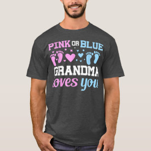 T-shirt Rose ou bleu, grand-mère t'aime, révélation du sex