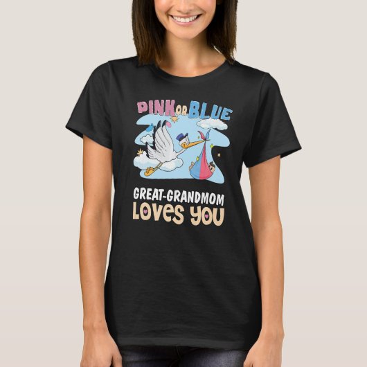 T-shirt Rose ou Bleu Grand-mère vous aime meilleur grand-m (Devant)