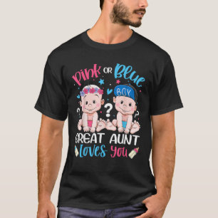 T-shirt Rose Ou Bleu Grande Tante Vous Aime Drôle Genre Re