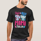 T-shirt Rose Ou Bleu Mimi Vous Aime Genre Révéler Éléphant (Devant)