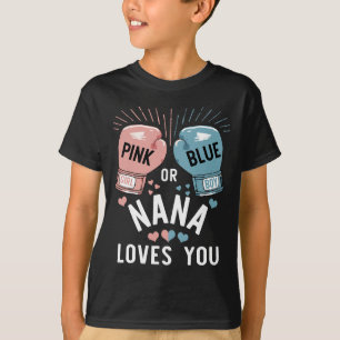 T-shirt Rose Ou Bleu Nana Vous Aime Boxer Genre Révéler P