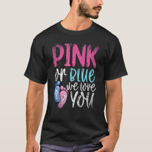 T-shirt Rose Ou Bleu Nous Vous Aimons Bébé Fête Parents Ge