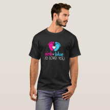 rose ou bleu nous vous aimons chemise