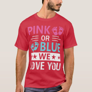 T-shirt Rose Ou Bleu Nous Vous Aimons Révélation De Sexe