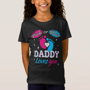 T-Shirt Rose ou Bleu, papa t'aime