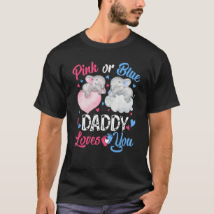 T-shirt Rose Ou Bleu Papa Vous Aime Eléphants bébé Genre