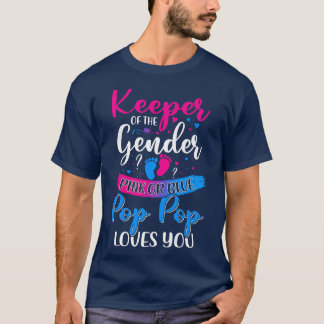 T-shirt Rose ou bleu Pop Pop t'aime Gardien Révélation du 