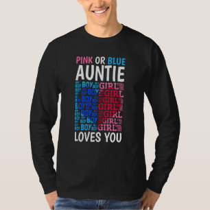 T-shirt Rose Ou Bleu Tante Vous Aime Genre Révéler Bébé S