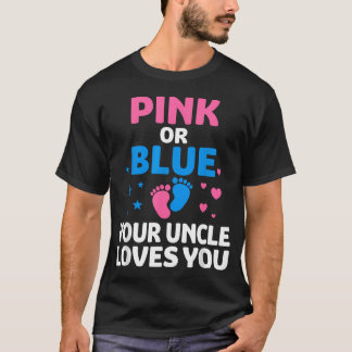 T-shirt Rose Ou Bleu Ton Oncle T'aime Genre