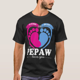 T-shirt Rose Ou Bleu Votre PEPAW Vous Aime Genre Révéler P