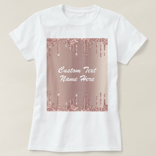 T-shirt rose Parties scintillant de roussissement  (Design devant)