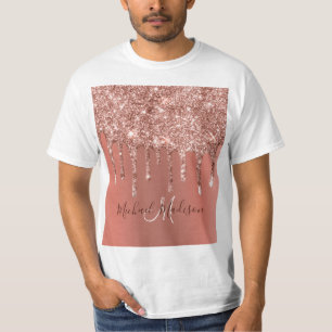 T-shirt Rose personnalisé Parties scintillant Gold Driver