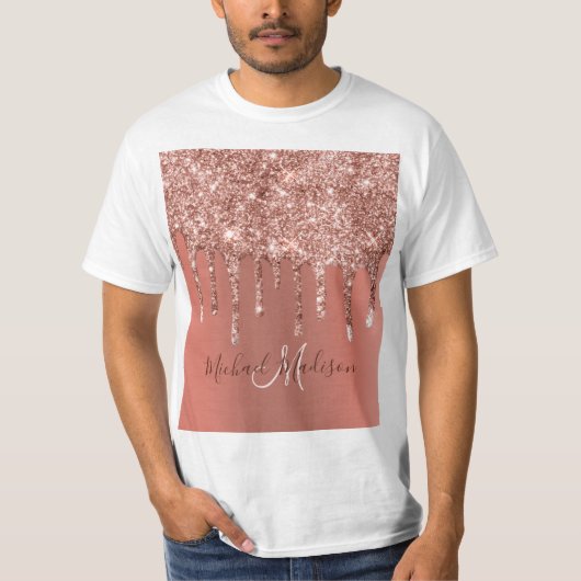T-shirt Rose personnalisé Parties scintillant Gold Drivers (Devant)