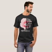 T-shirt Rose Philippiens 4 13 Bible chrétienne Verse rose (Devant entier)