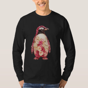 T-shirt Rose Pingouin Flower Gardening Floral