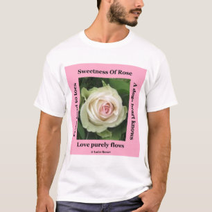 T-Shirt Rose Poétique Sur Rose Par Ladee Basset