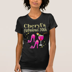 T-SHIRT ROSE POPULAIRE 50E ANNIVERSAIRE DIVA DESIGN