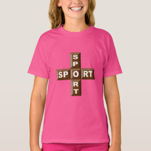 T-shirt rose pour filles CHOCOLAT SPORT