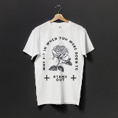 T-shirt Rose Pourquoi S'Assied Quand Tu Es Né Pour Te Retr