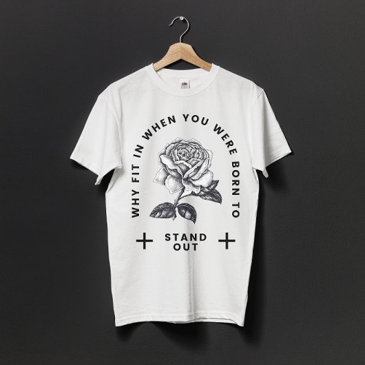 T-shirt Rose Pourquoi S'Assied Quand Tu Es Né Pour Te Retr