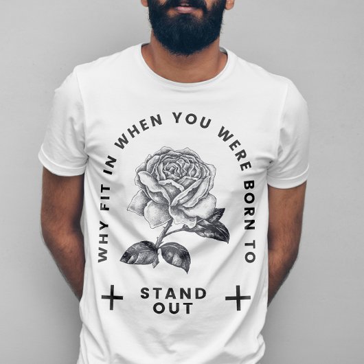 T-shirt Rose Pourquoi S'Assied Quand Tu Es Né Pour Te Retr