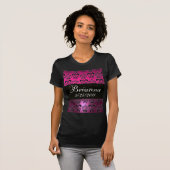 T-SHIRT ROSE PURPLE NOIR DOMMASK (Devant entier)
